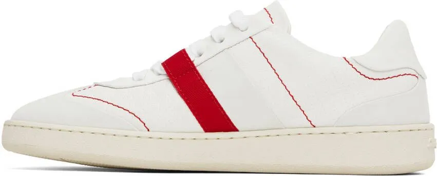 Ferragamo White Garda Low Sneakers