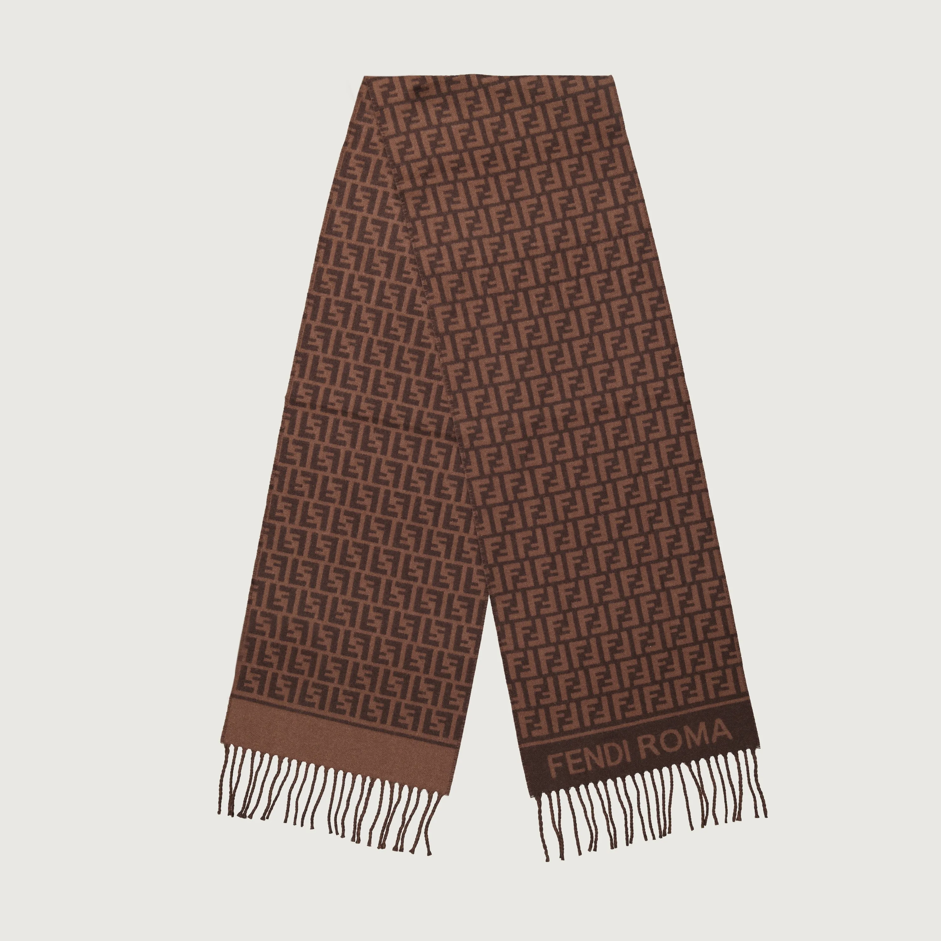 FF Logo Scarf in Brown