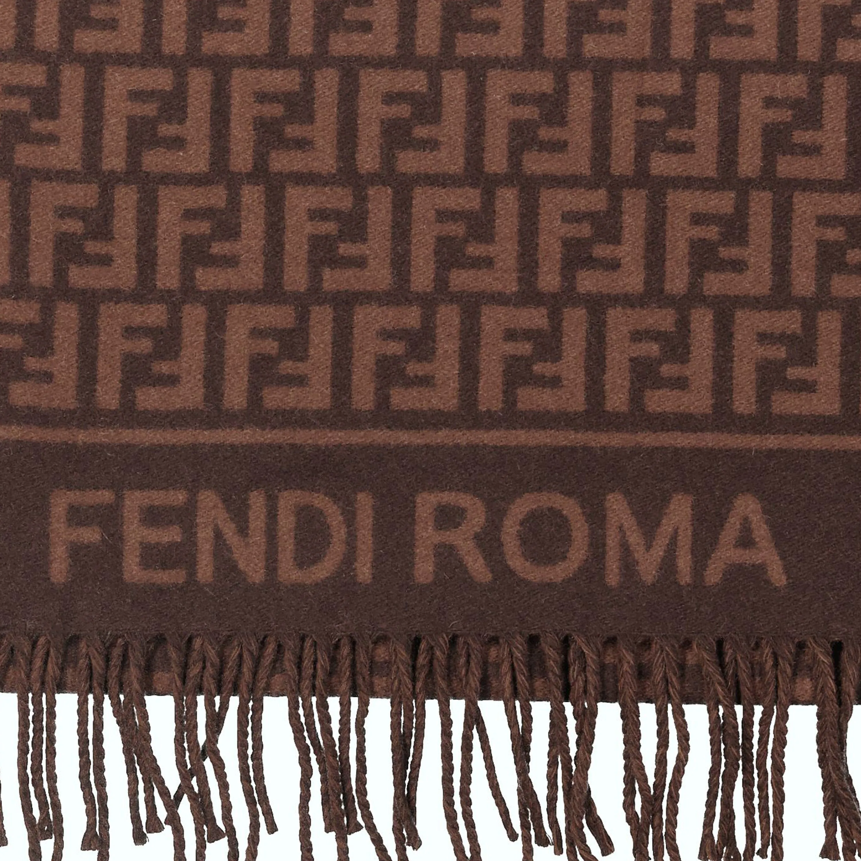 FF Logo Scarf in Brown