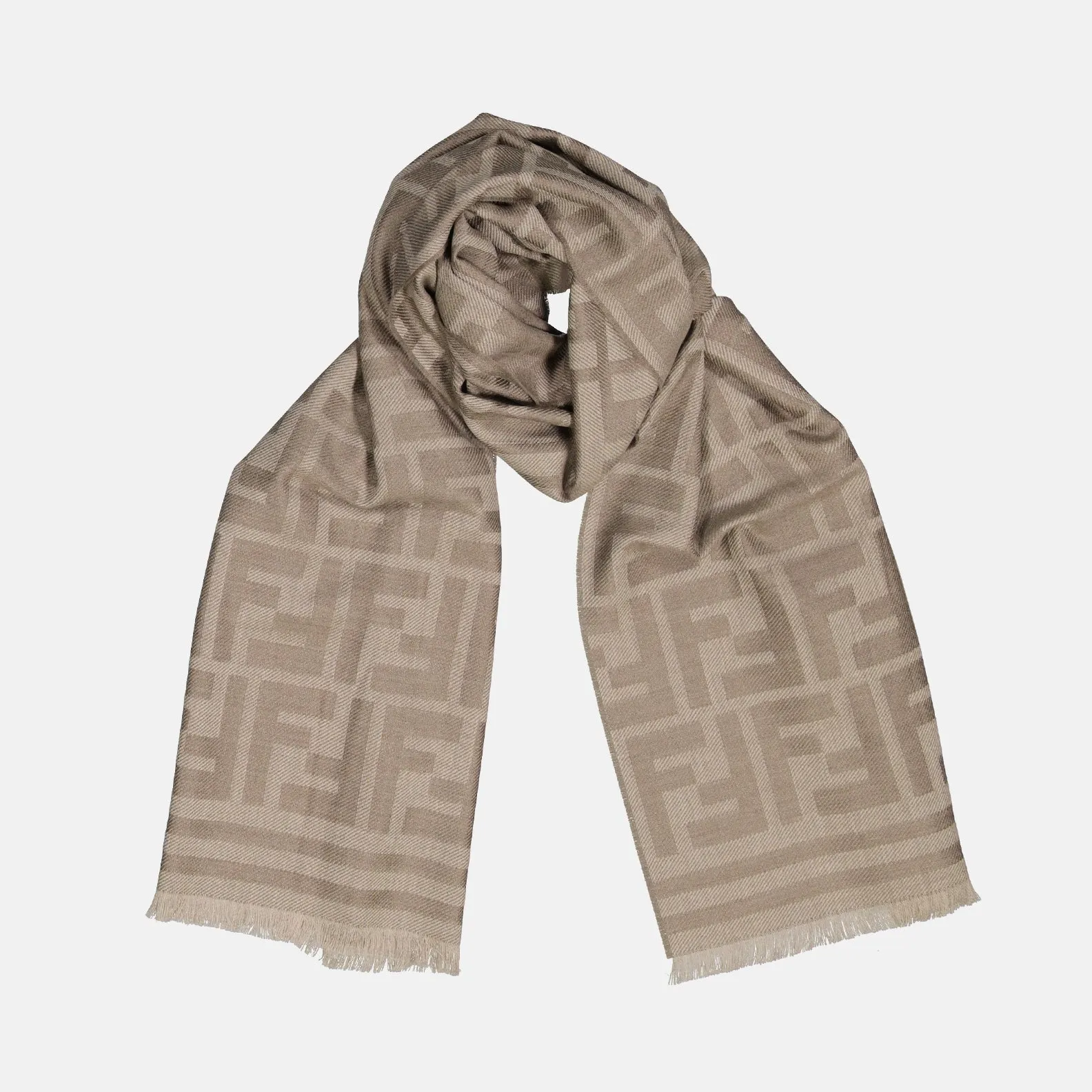 FF Wool Scarf Brown