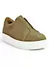 Freemans Olive Platform Suede Trainers