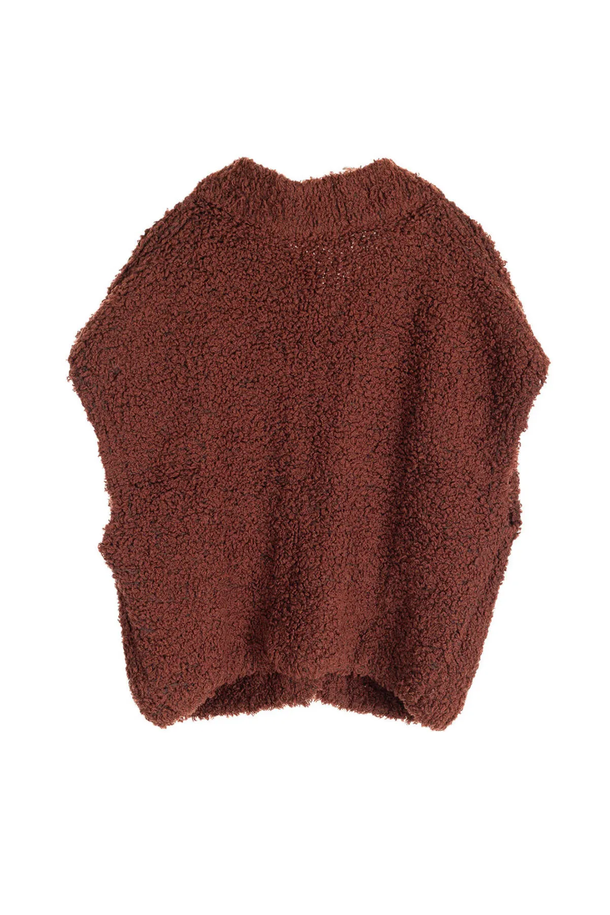 Furry Vest - Rosewood