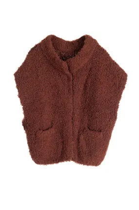 Furry Vest - Rosewood