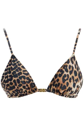 GANNI    Ganni Leopard Print Bikini Top