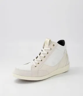 GEOX D Myria A Off White Suede Leather Sneakers