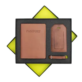 Gift-Set Passport and Luggage Tag Set - PRIMEHIDE Leather