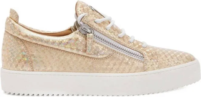 Giuseppe Zanotti Gail Kaleido metallic sneakers Gold