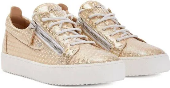 Giuseppe Zanotti Gail Kaleido metallic sneakers Gold