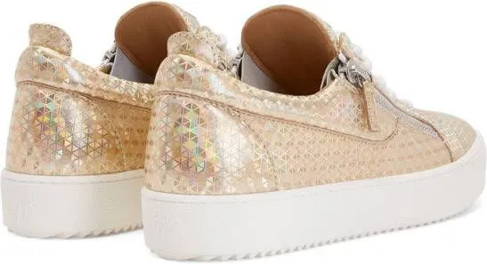 Giuseppe Zanotti Gail Kaleido metallic sneakers Gold