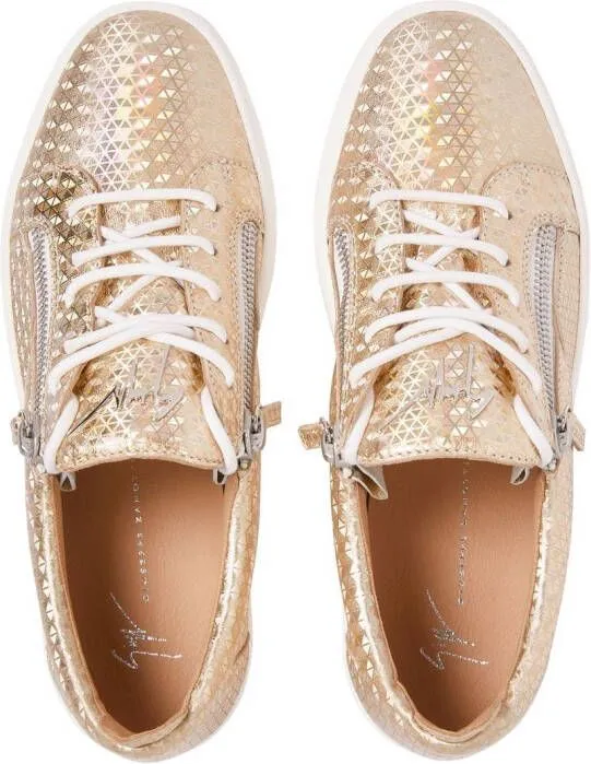 Giuseppe Zanotti Gail Kaleido metallic sneakers Gold