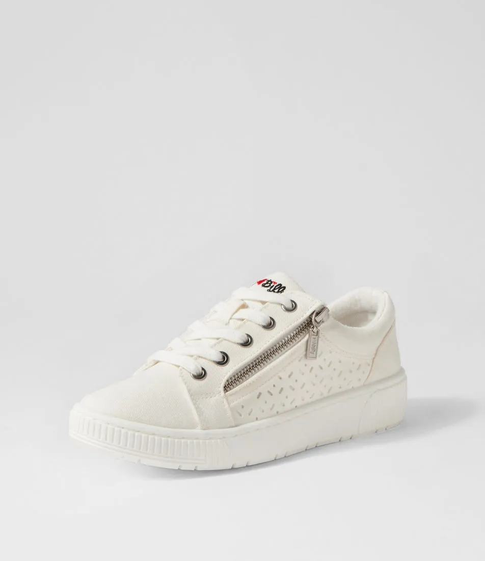 I LOVE BILLY Ireena White Recycled Canvas Sneakers