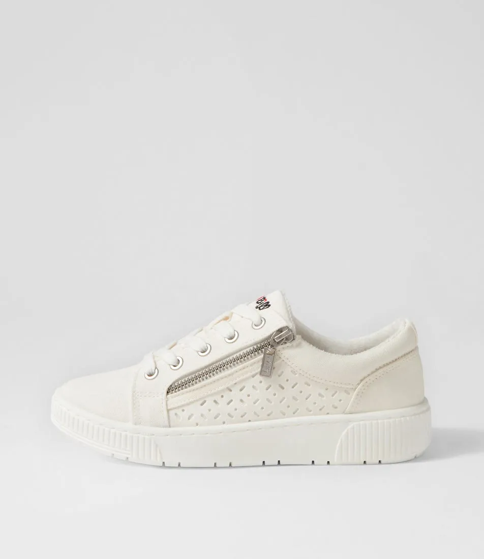 I LOVE BILLY Ireena White Recycled Canvas Sneakers