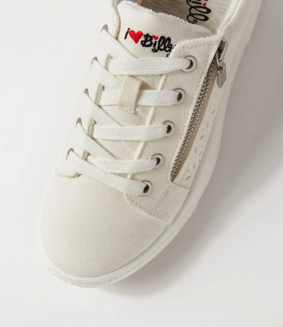 I LOVE BILLY Ireena White Recycled Canvas Sneakers