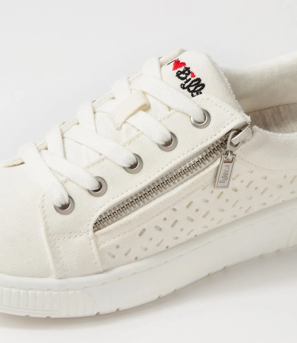 I LOVE BILLY Ireena White Recycled Canvas Sneakers