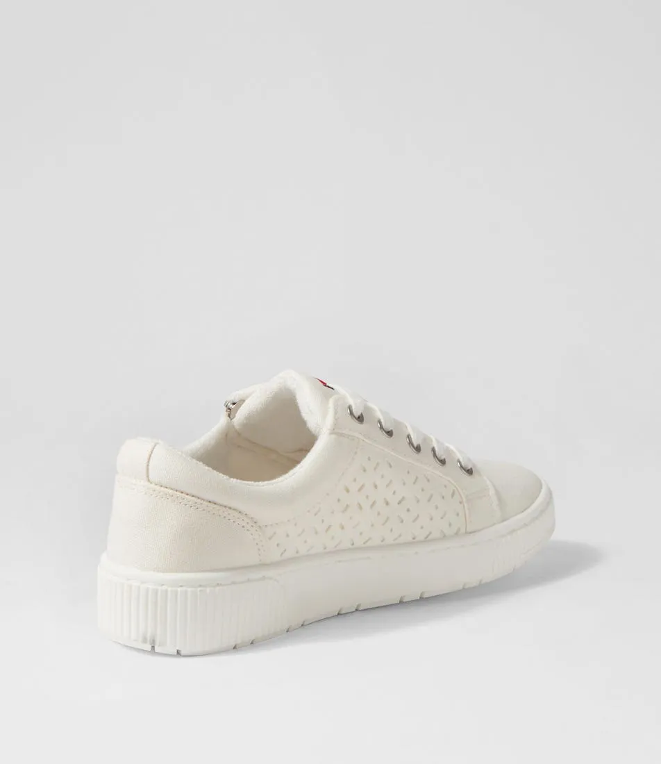 I LOVE BILLY Ireena White Recycled Canvas Sneakers