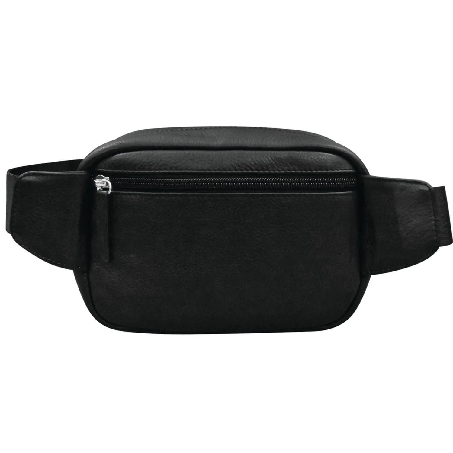 ili New York Zip Belt Bag Black Leather