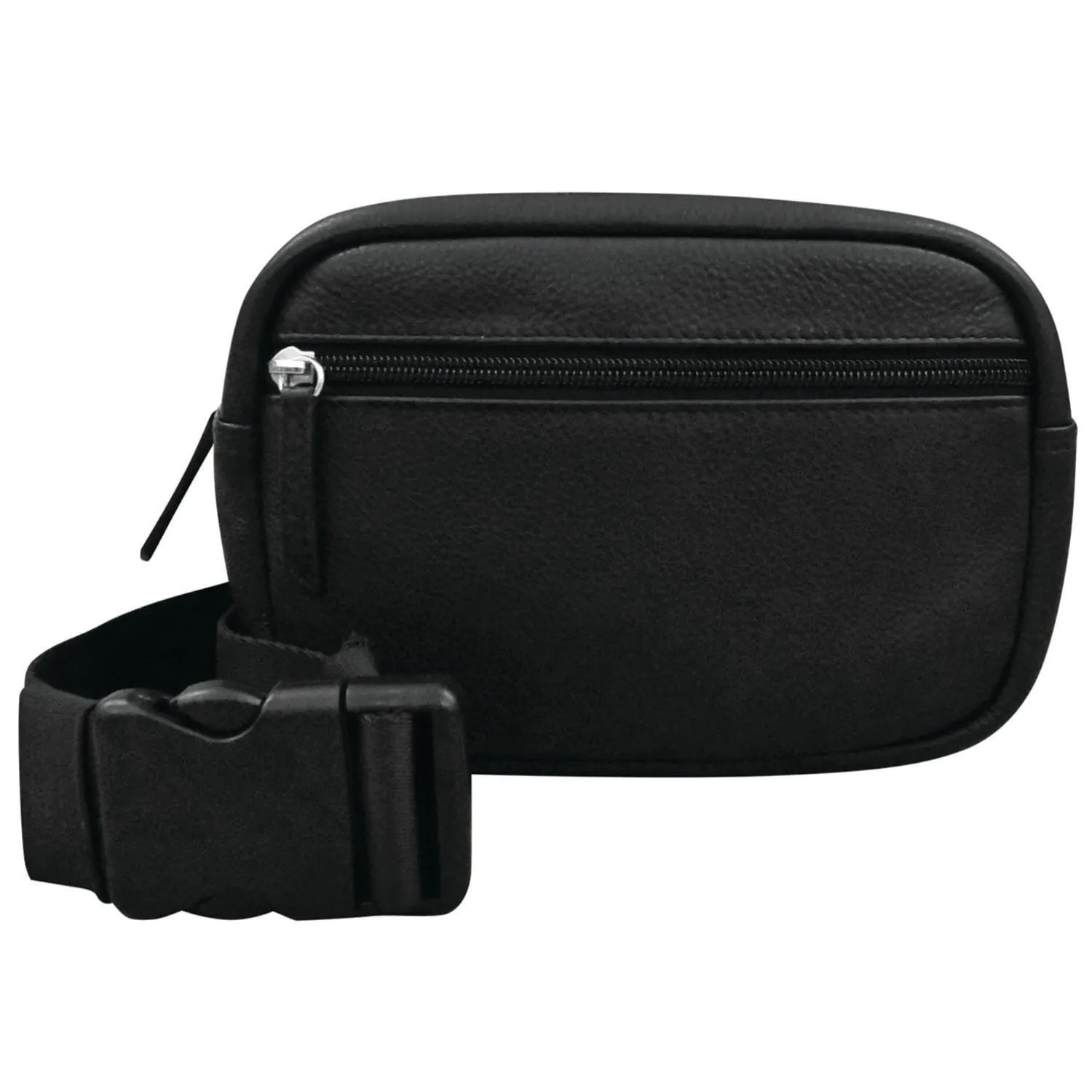 ili New York Zip Belt Bag Black Leather