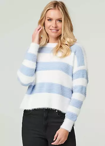 Izabel London Striped Side Split Knit Pullover | Grattan