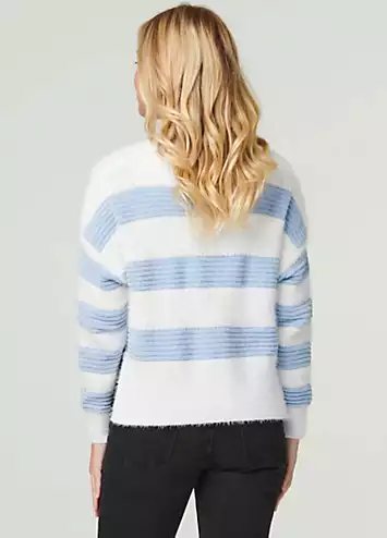 Izabel London Striped Side Split Knit Pullover | Grattan