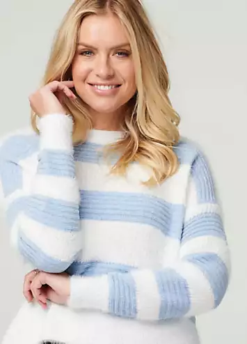 Izabel London Striped Side Split Knit Pullover | Grattan