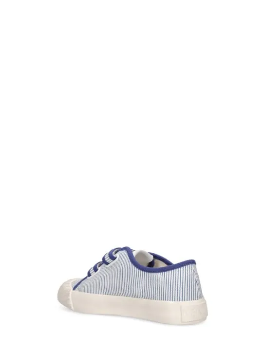 Kenzo Kids   Striped cotton strap sneakers 