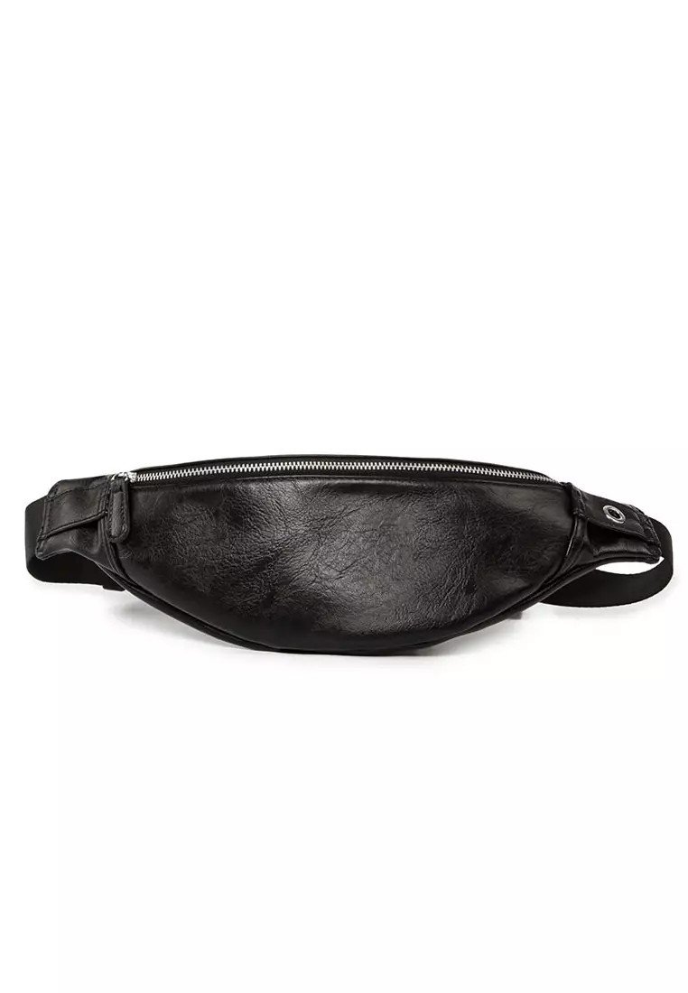 Lara Men's Cross Body Belt Bag - Black