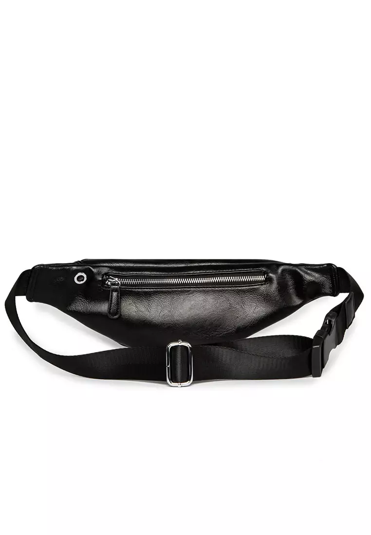 Lara Men's Cross Body Belt Bag - Black