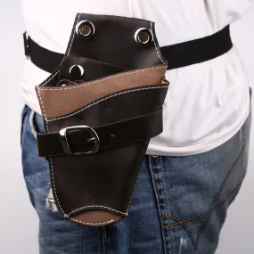 Leather Hairdressing Tool Bag Barber Tool Bag Holster Waist Pack Salon Scissor Bag Waist Shoulder Belt