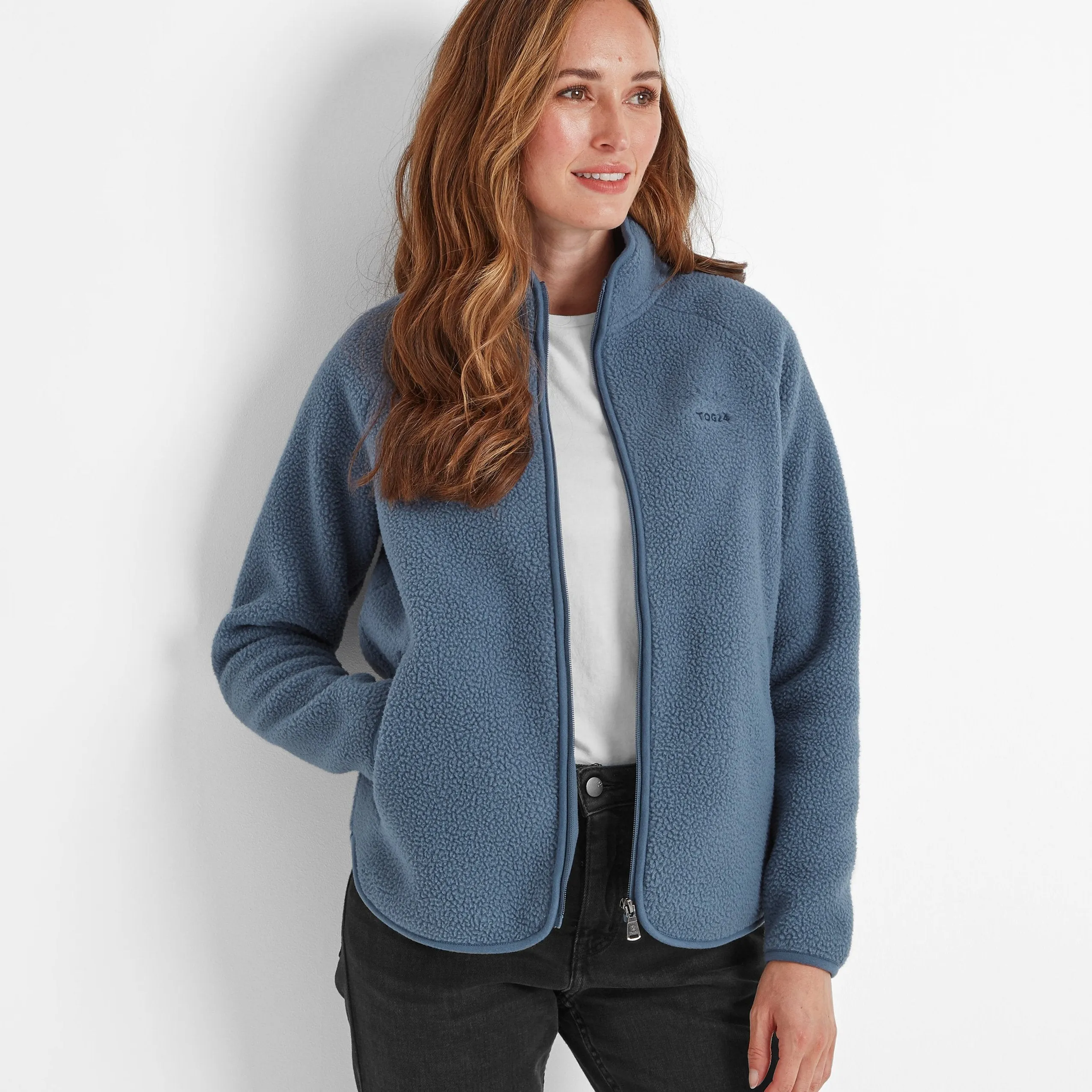 Leving Womens Sherpa Jacket - Blue Stone