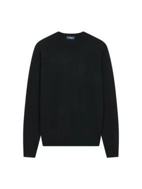 Men s Soft Wool Crew Neck Pullover Black 271502