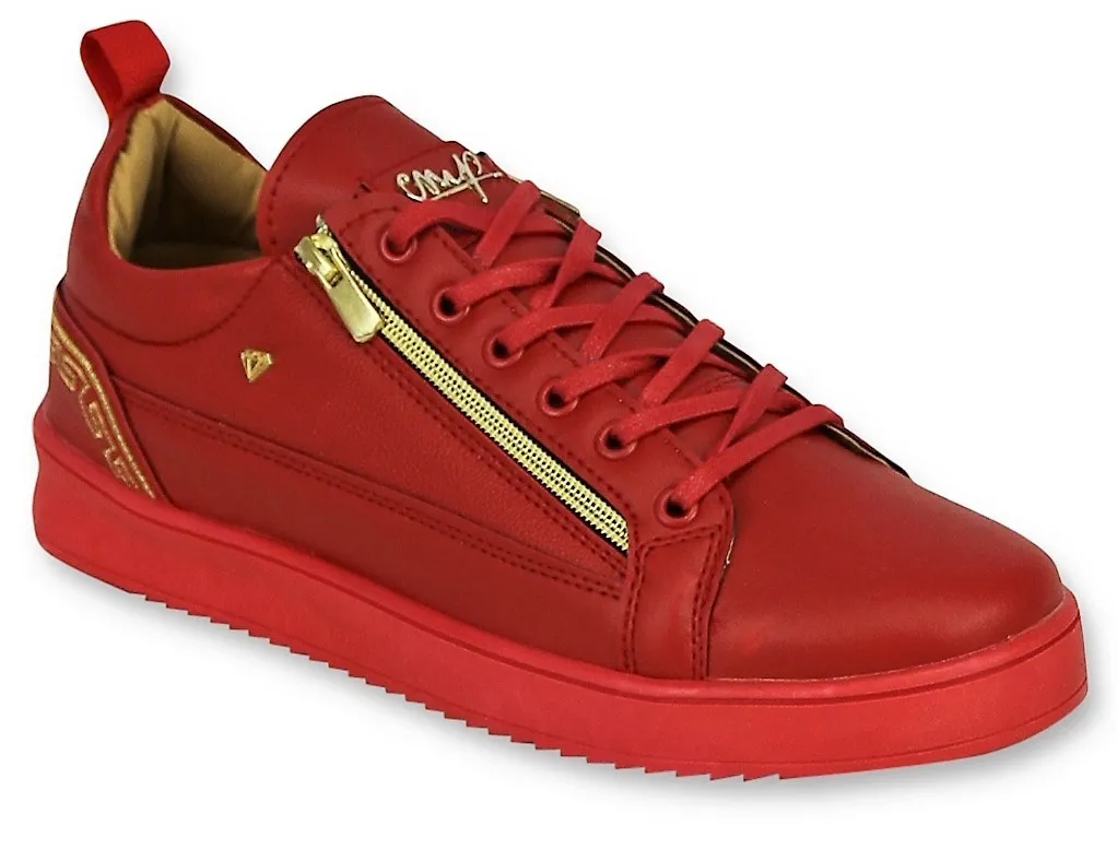 Men Sneakers Cesar Red Gold Red |