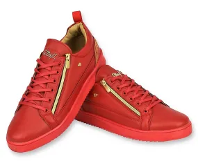 Men Sneakers Cesar Red Gold Red |