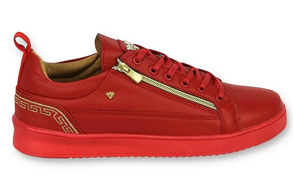 Men Sneakers Cesar Red Gold Red |