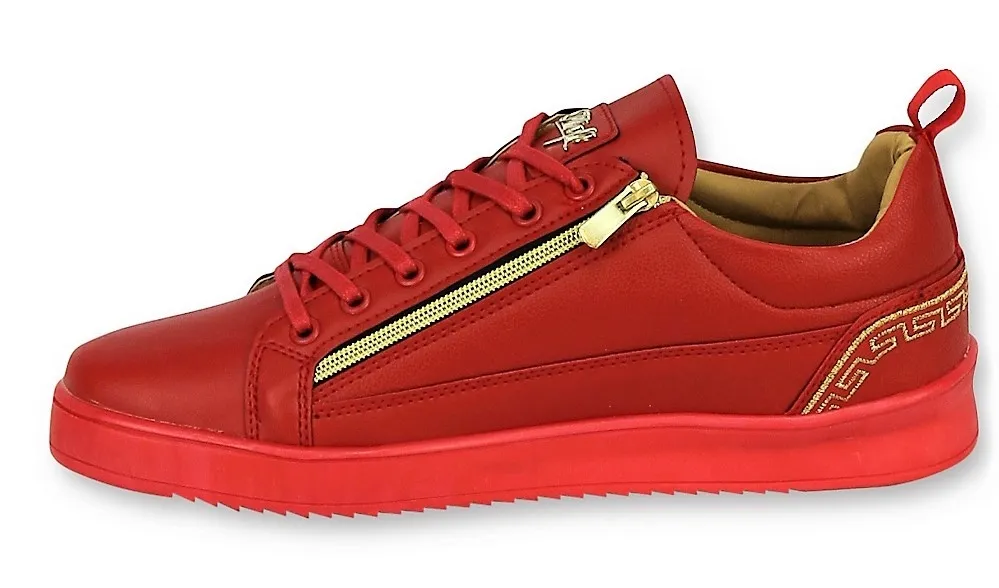 Men Sneakers Cesar Red Gold Red |