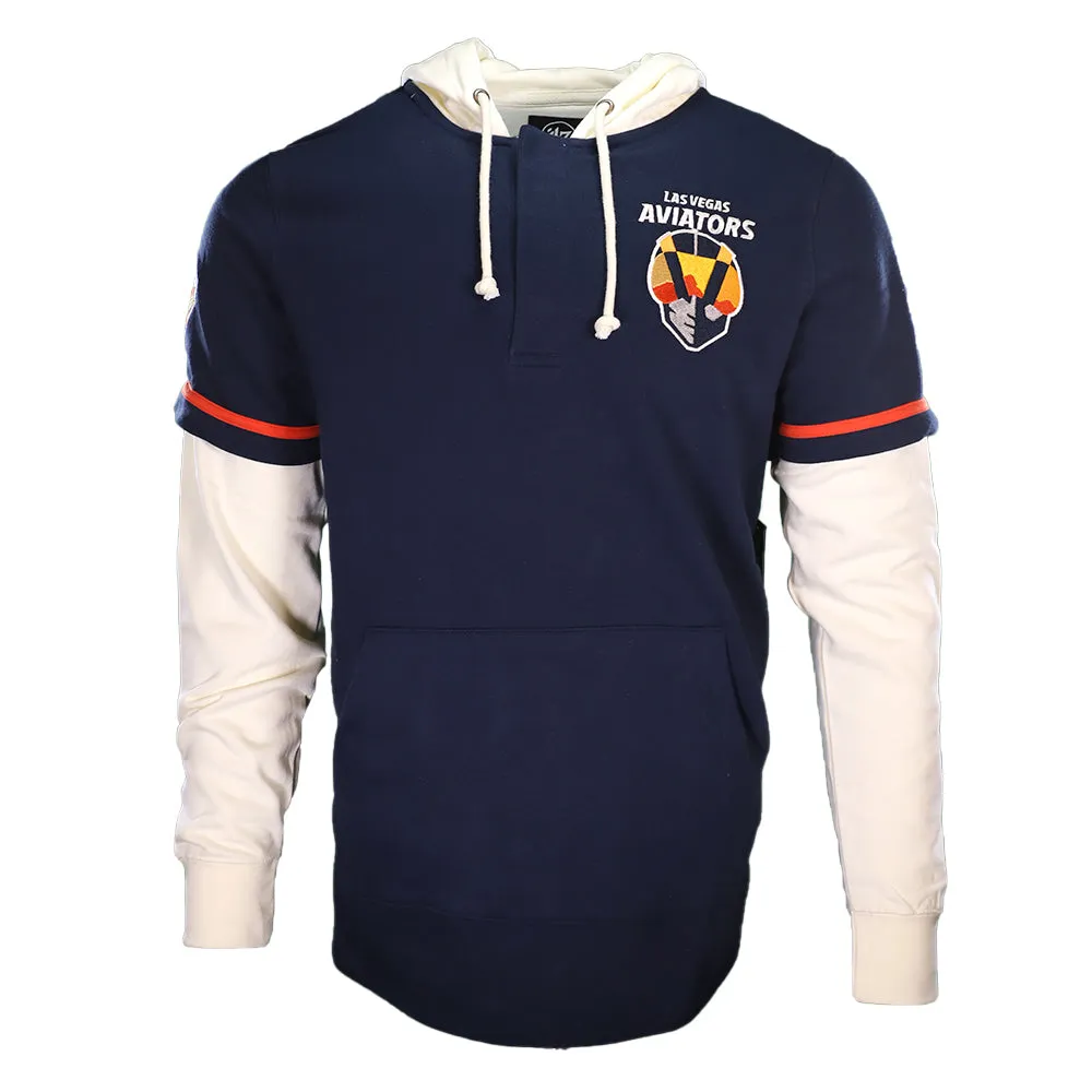 Men's Las Vegas Aviators '47 Brand 2019-2022 Primary Logo Shortstop Navy/Cream Pullover