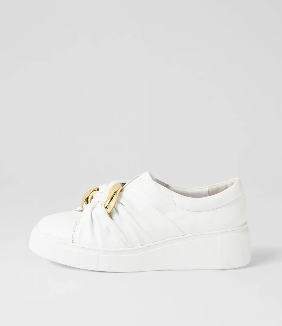 MIDAS Yoller White Leather Sneakers