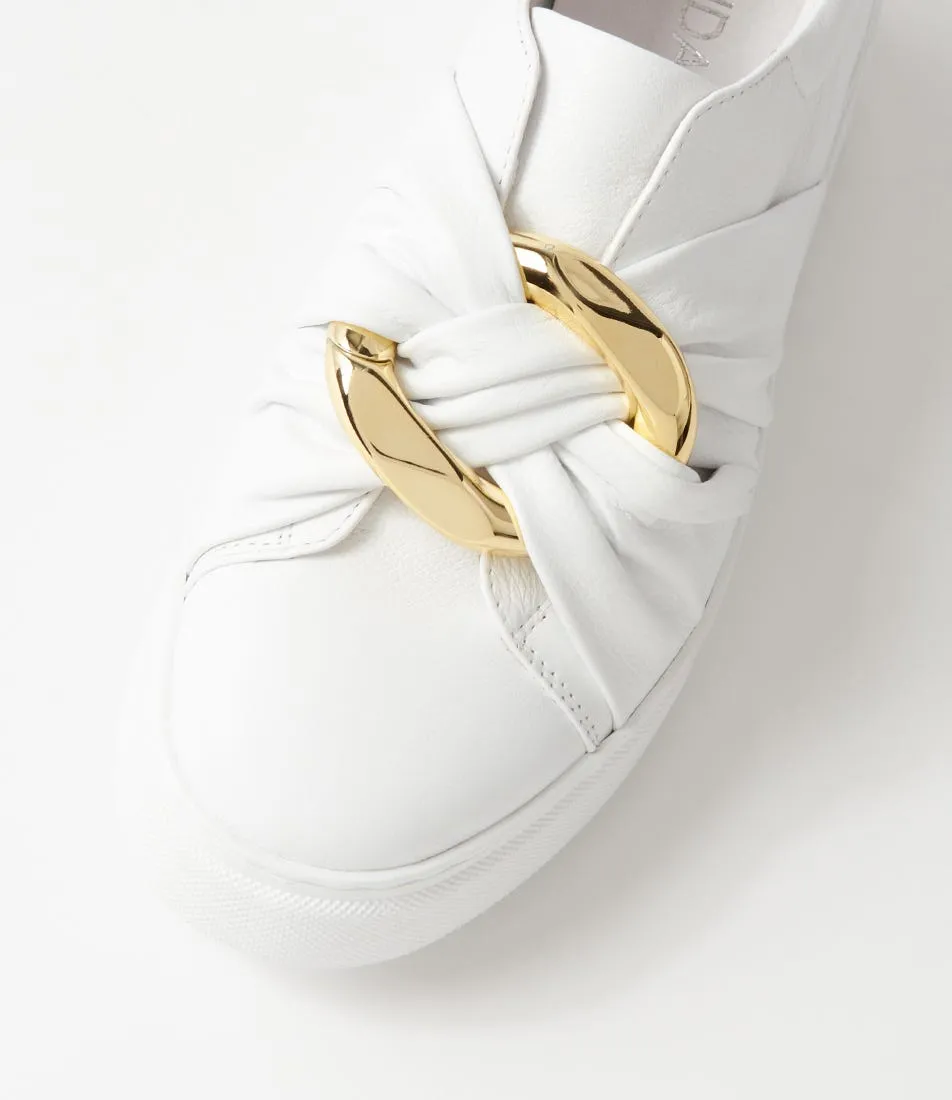 MIDAS Yoller White Leather Sneakers