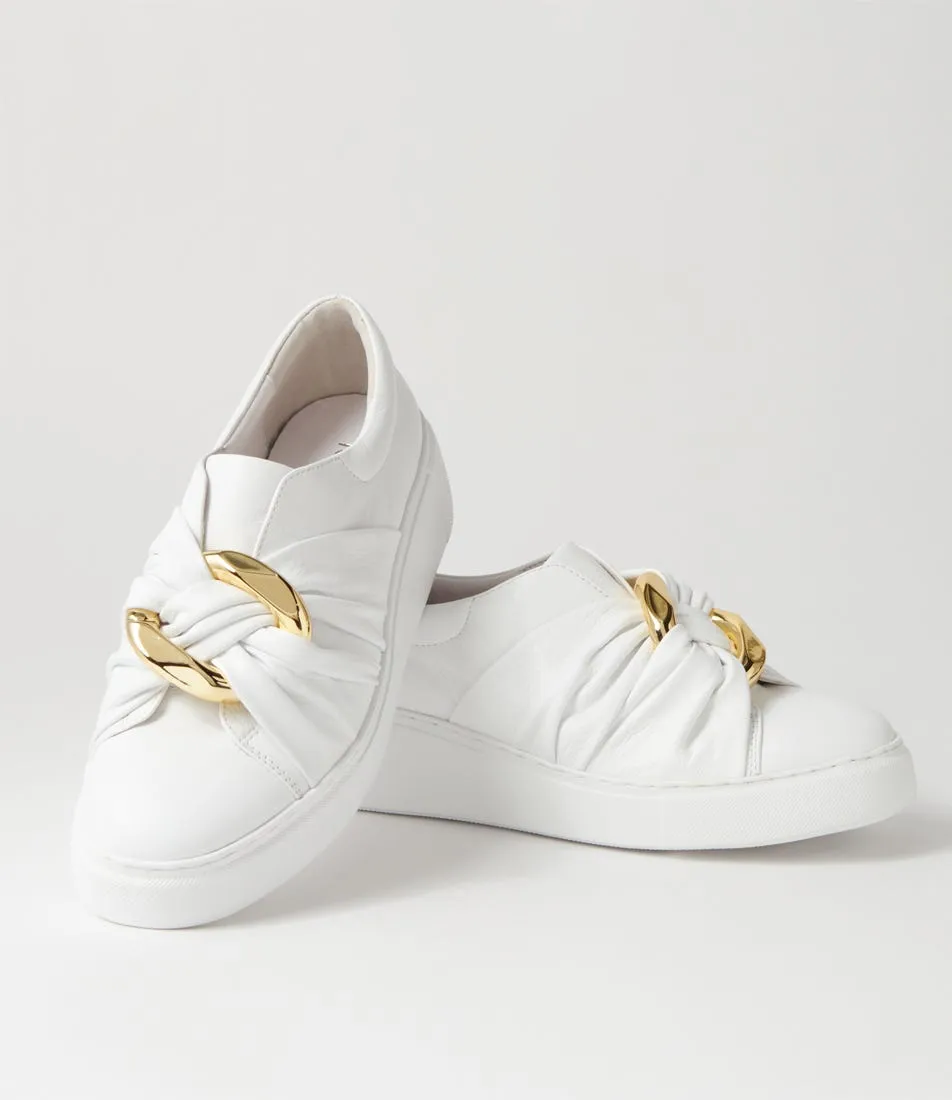 MIDAS Yoller White Leather Sneakers