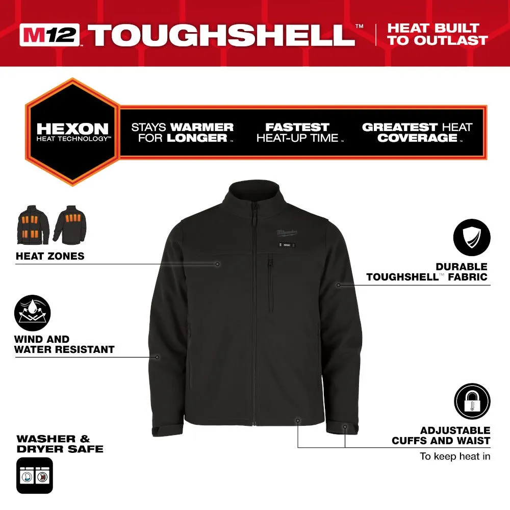 Milwaukee Tools M12 Heated Toughshell Jacket Black, Kit M100B