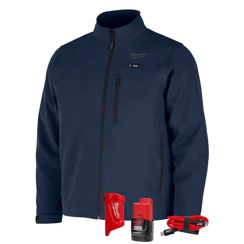 Milwaukee Tools M12 Heated Toughshell Jacket Blue, Kit M100U