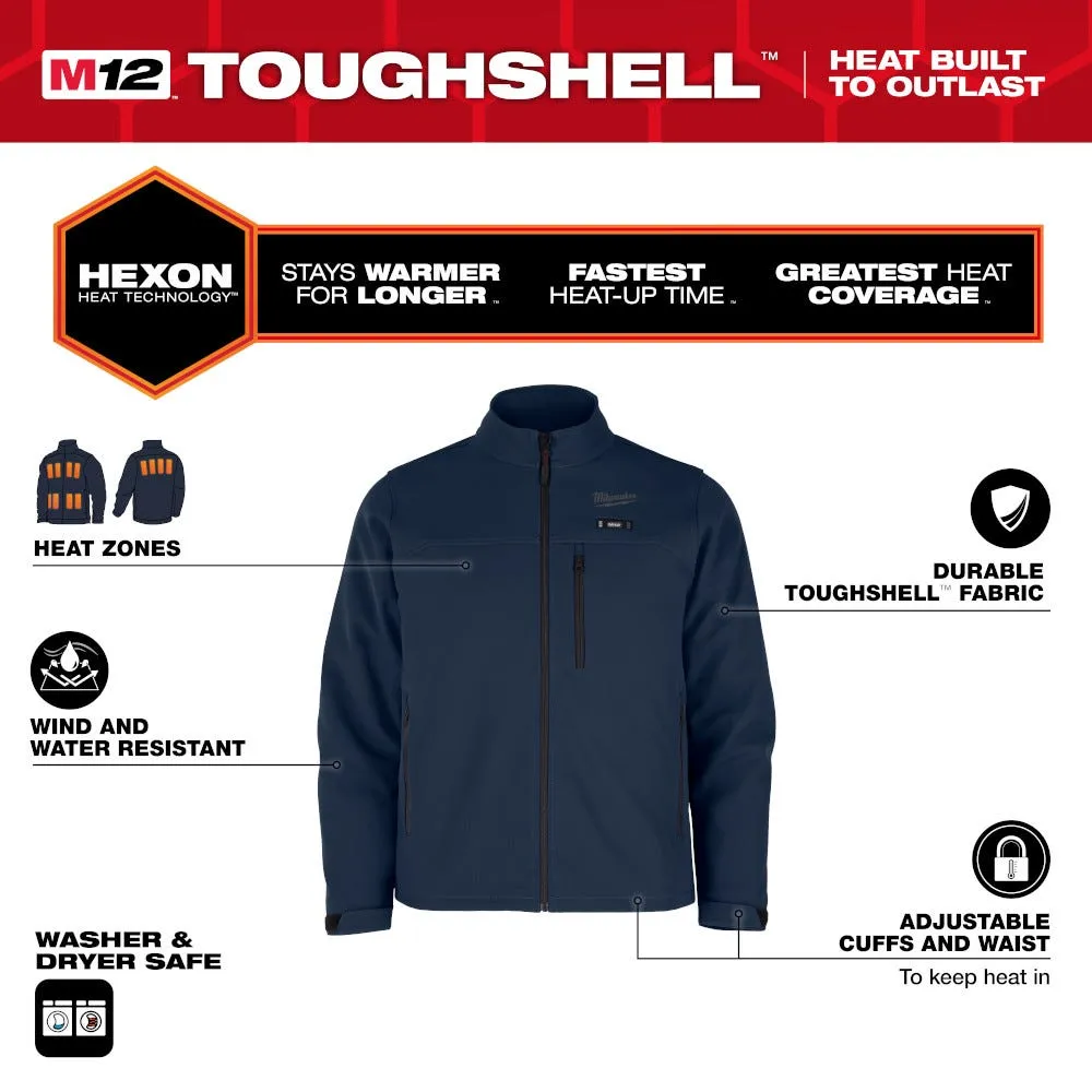 Milwaukee Tools M12 Heated Toughshell Jacket Blue, Kit M100U