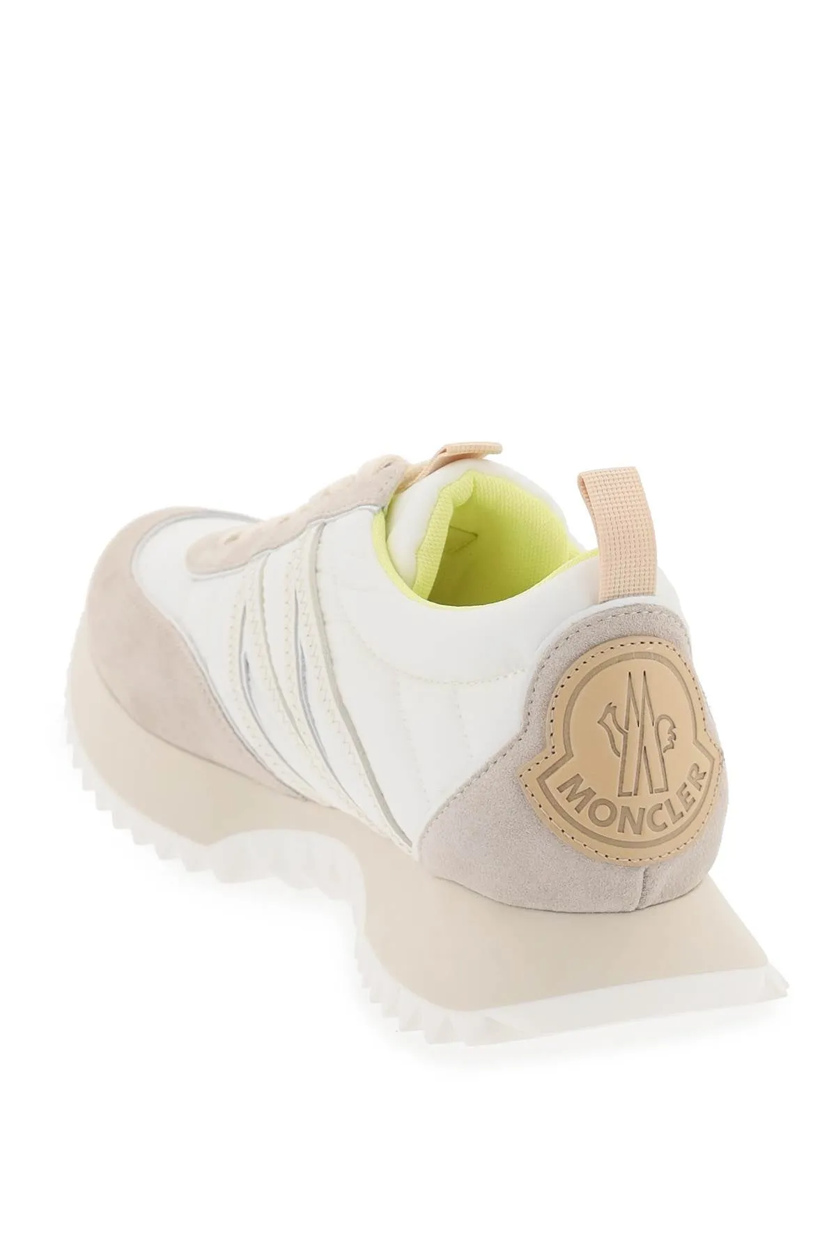 MONCLER pacey sneakers in nylon and suede leather.