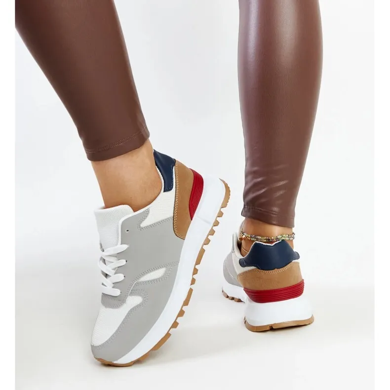 Multicolored sneakers on the Sultisz platform grey