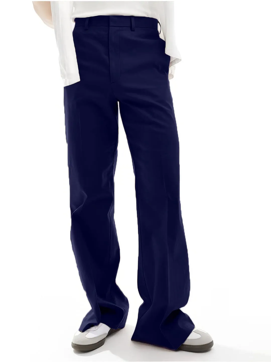 Navy Highwaisted Bell Bottom Trousers