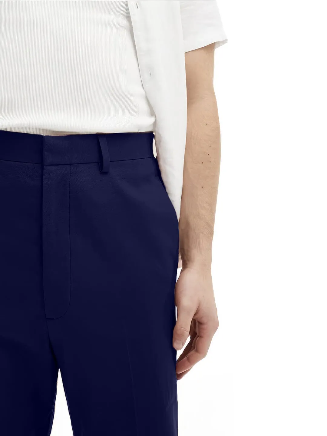 Navy Highwaisted Bell Bottom Trousers