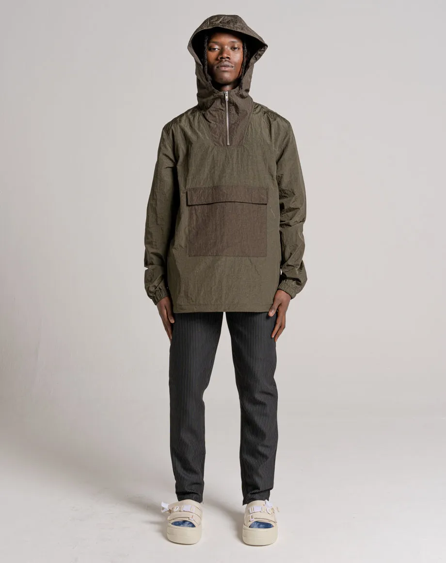 NELLY MEN'S HOODED OVERHEAD JACKET | KHAKI