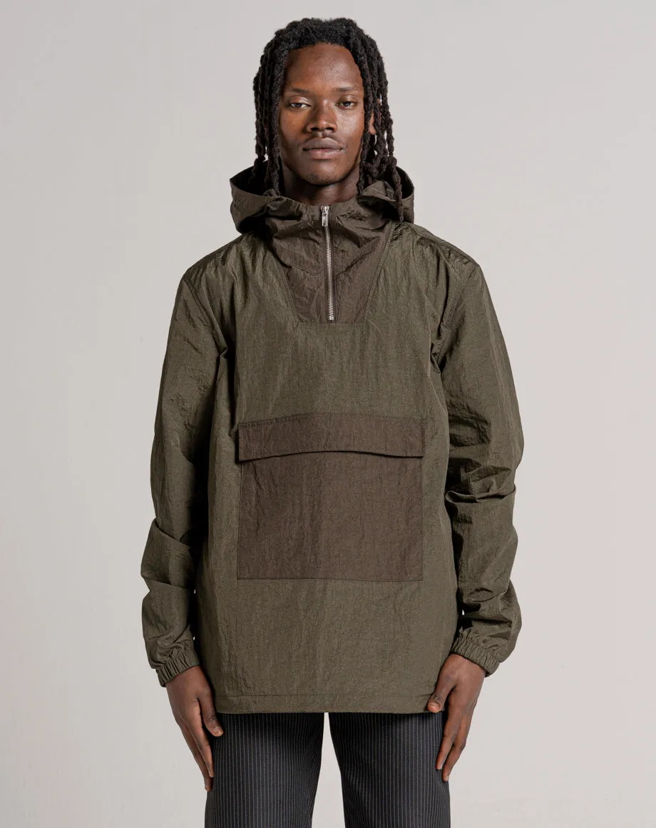 NELLY MEN'S HOODED OVERHEAD JACKET | KHAKI