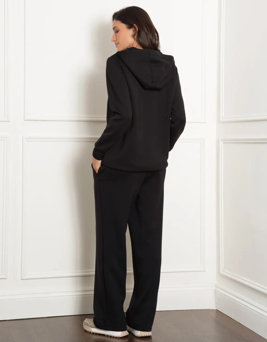 Perdita | Modal Blend Black Maternity & Nursing Hoodie