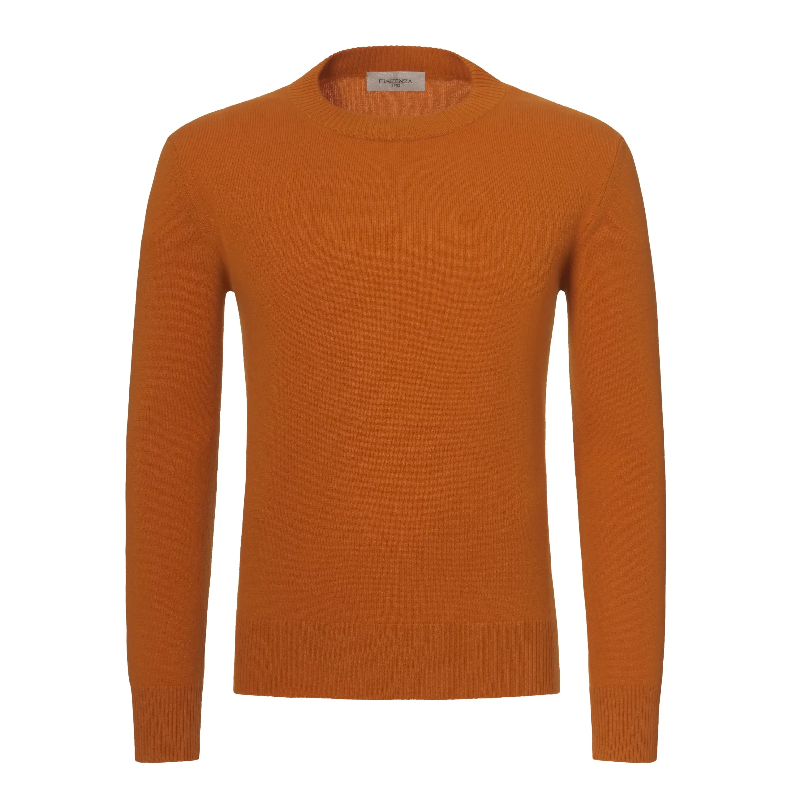  Piacenza Cashmere Cashmere Crew-Neck Pullover in Titian red