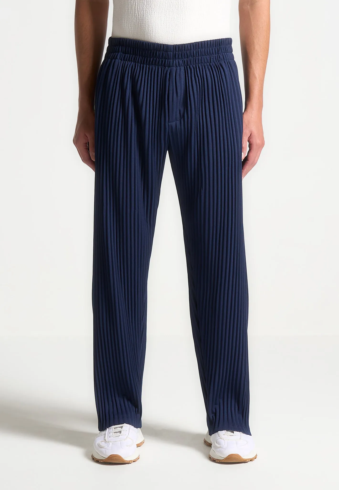 Pleated Trousers - Navy